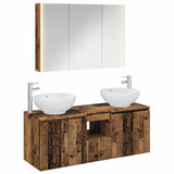 Bathroom Cabinet Set 4 pcs Old Wood Engineered Wood 3406509