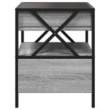 ZNTS Bedside Table with Infinity LED Grey Sonoma 40x40x51 cm 3284104