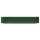 Garden Raised Bed Galvanised Steel 224x80x36 cm Green 318918