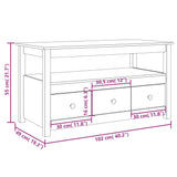 ZNTS Coffee Table 102x49x55 cm Solid Wood Pine 820931