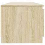 TV Cabinet with LED Lights Sonoma Oak 140x40x36 cm 804295