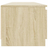 TV Cabinet with LED Lights Sonoma Oak 140x40x36 cm 804295
