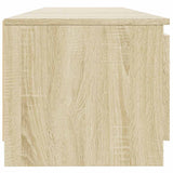 TV Cabinet with LED Lights Sonoma Oak 140x40x36 cm 804295