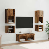 TV Wall Units 8 pcs Old Wood Engineered Wood 3402920