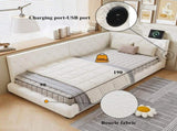 Upholstered bed, 3ft single bed 90190cm, With side rails on the bed, With two comfortable N604P390168W
