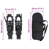 3 in 1 Snowshoes Silver and Black 78.5 x 22 cm 42021433