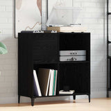 Record Cabinet Black Oak 84.5 x 38 x 89 cm Engineered Wood 862871