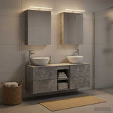 Bathroom Furniture Set 5 pcs Concrete Grey 3406714