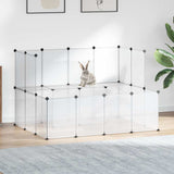 Small Animal Cage Transparent 143x107x93 cm PP and Steel 340570