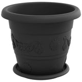 Plant Pots 24 pcs Black 26 x 21.5 cm Plastic 3403286