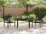 Garden Dining Set 3 pcs Black Powder-Coated Steel 3379163