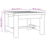 ZNTS Coffee Table 45x45x30 cm Solid Wood Teak 340751