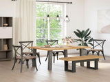Dining Bench NOAIN 120 x 41 x 45 cm Solid Pine Wood Natural 42020929