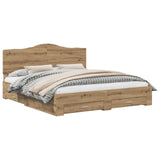 Bed Frame with Drawer Artisan Oak 180 x 200 cm Engineered Wood 3413577