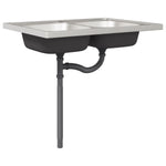 Sink Base Cabinet with Door Porto 2 pcs Black 80 x 46 x 84.5 cm 3315022