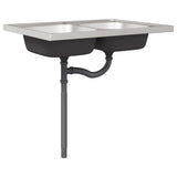 Sink Base Cabinet with Door Porto 2 pcs Black 80 x 46 x 84.5 cm 3315022