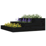 Planter Black 78x78x27 cm Solid Wood Pine 823910