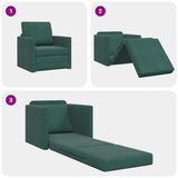 Sofa Bed Dark Green 74 x 77 x 81 cm Velvet 4106616