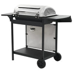 Gas BBQ Grill with 6 Cooking Zones Stainless Steel Silver 44286