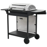 Gas BBQ Grill with 6 Cooking Zones Stainless Steel Silver 44286