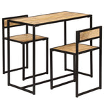 3 Piece Dining Set Solid Mango Wood 247583