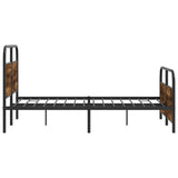 Bed Frame Without Mattress 120x200 cm Smoked Oak Engineered Wood 4100225