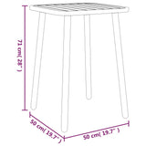 Garden Table Anthracite 50x50x71 cm Steel 362736