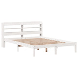 Bed Frame without Mattress White 140x190 cm Solid Wood Pine 3306534