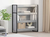 Book Cabinet Grey Sonoma 80 x 30 x 121 cm Engineered Wood 886417