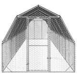 Chicken Run with Roof 2.5x12x2.25 m Galvanised Steel 3328525