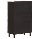 Highboard White Wash Finish 60 x 33 x 100 cm Solid Mango Wood 4017894