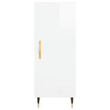 Sideboard High Gloss White 34.5x34x90 cm Engineered Wood 828518