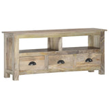 TV Cabinet 110x30x50 cm Solid Mango Wood 286384