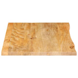 Table Top Live Edge 80x60x2.5 cm Solid Wood Mango 370452