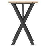 Dining Table X-Frame 50x50x75 cm Solid Wood Pine and Steel 3282691