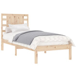 Bed Frame Natural wood colour Solid Pine Wood 90x200 cm Durable 3104203