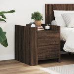 ZNTS Bedside Cabinet Brown Oak 45x50x50 cm Engineered Wood 848289