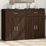 Sideboards 2 pcs Brown Oak 60x30x84 cm Engineered Wood 3276601