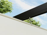 2 x 3 Lean To Steel Pergola, with Moving Fabric Canopy - Khaki T3398P325265