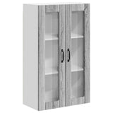 Wall Glass Cabinet LUCCA Grey Sonoma 60 x 31 x 100 cm 885181
