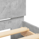 Bed Frame without Mattress with Headboard Concrete Grey 90x200 cm 838627