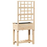 Garden Planter with Shelf Beige 71 x 38 x 152 cm Solid fir wood 42006570