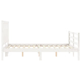 Bed Frame without Mattress White Small Double Solid Wood 3194282