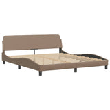 Bed Frame with LED without Mattress "Hvar" Cappuccino 180x200 cm 3213952
