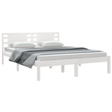 Bed Frame without Mattress White 120x200 cm Solid Wood Pine 3104214