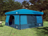 Camping Tent Set Folding 2 pcs Blue Taffeta and Fabric 3337171