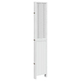 Room Divider 5 Panels White Solid Wood Paulownia 358728