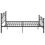 Bed Frame Black Powder-coated metal 120x200 cm Bed Frame 324994