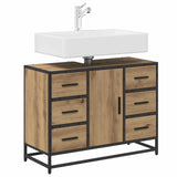 Bathroom Cabinet Artisan Oak 80 x 33 x 60 cm Engineered Wood 883632