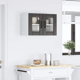 Wall Glass Cabinet LUCCA Black 60 x 31 x 40 cm Engineered Wood 884967